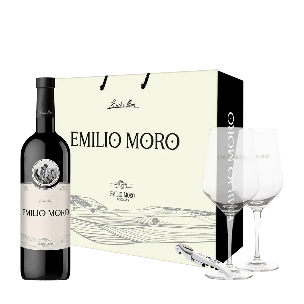 Estuche Emilio Moro 2019 1 Botella + 2 Copas + Sacacorchos