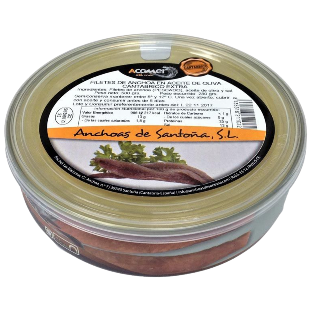 Anchoa Cantábrico Extra En Aceite De Oliva Acomer 400gr