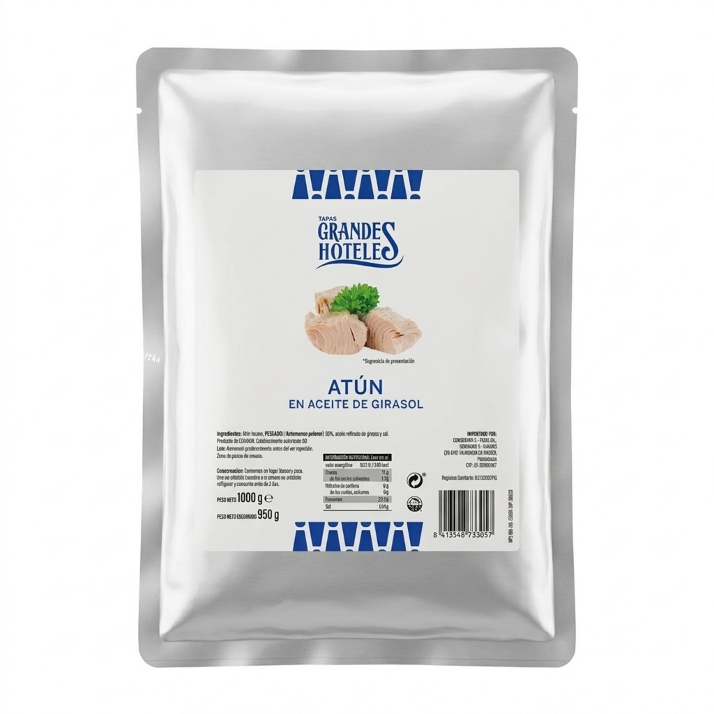 Atun En Aceite De Girasol Grandes Hoteles Bolsa 1000gr