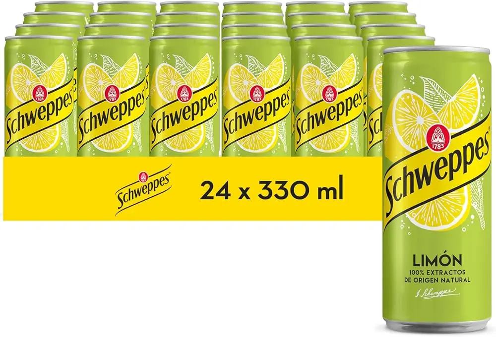 Schweppes Limón Lata 33cl 24 Unidades