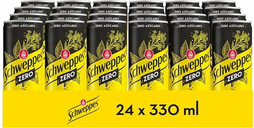 Tónica Schweppes Zero Lata 33cl 24 Unidades