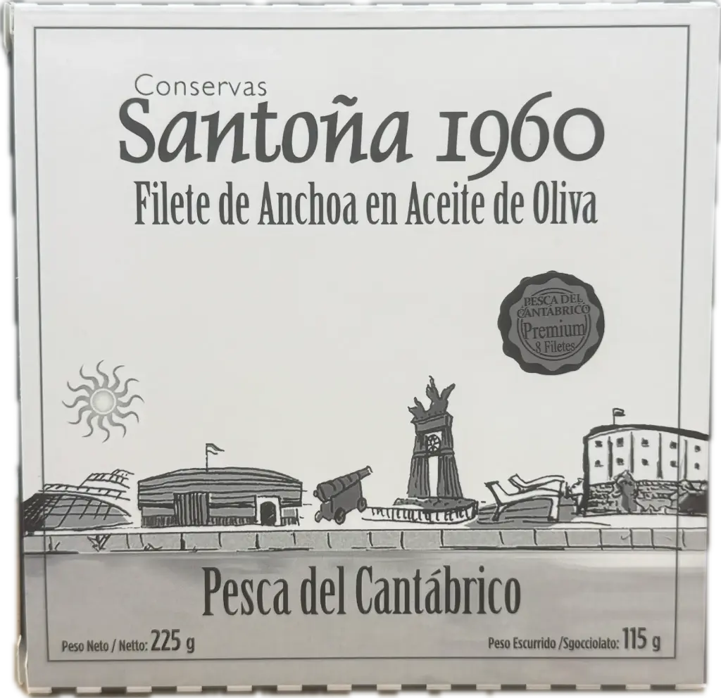 Anchoas Santoña 1960 En Aceite De Oliva 8 Filetes 225gr
