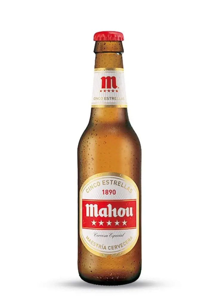 Cerveza Mahou 5 Estrellas Botella 25cl 24 Unidades