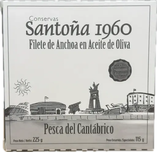 Anchoas Santoña 1960 En Aceite De Oliva 8 Filetes 225gr